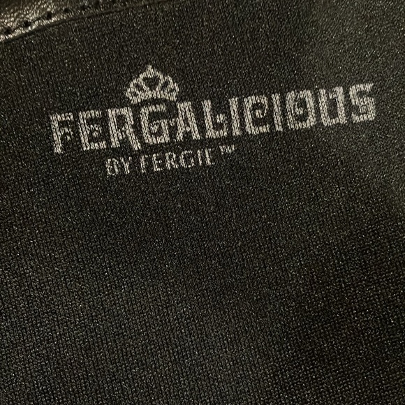 Black knee high Fergalicious boots with lacing detail size 11 - Picture 4 of 7